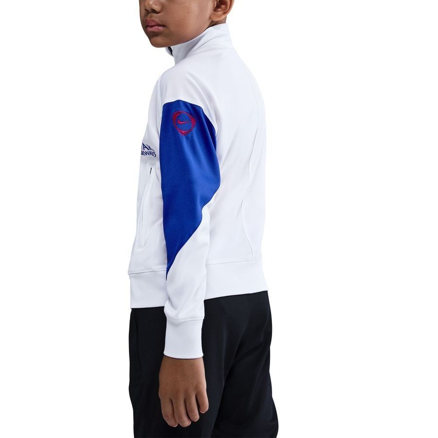 Paris Saint Germain Tracksuit Dri-FIT Strike 3rd - White/Black/Hyper Royal/Global Red Kids-SoccerKits Hub | Buy Soccer Jerseys Online